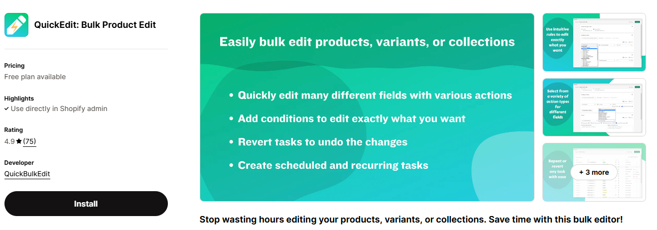 QuickEdit: Bulk Product Edit